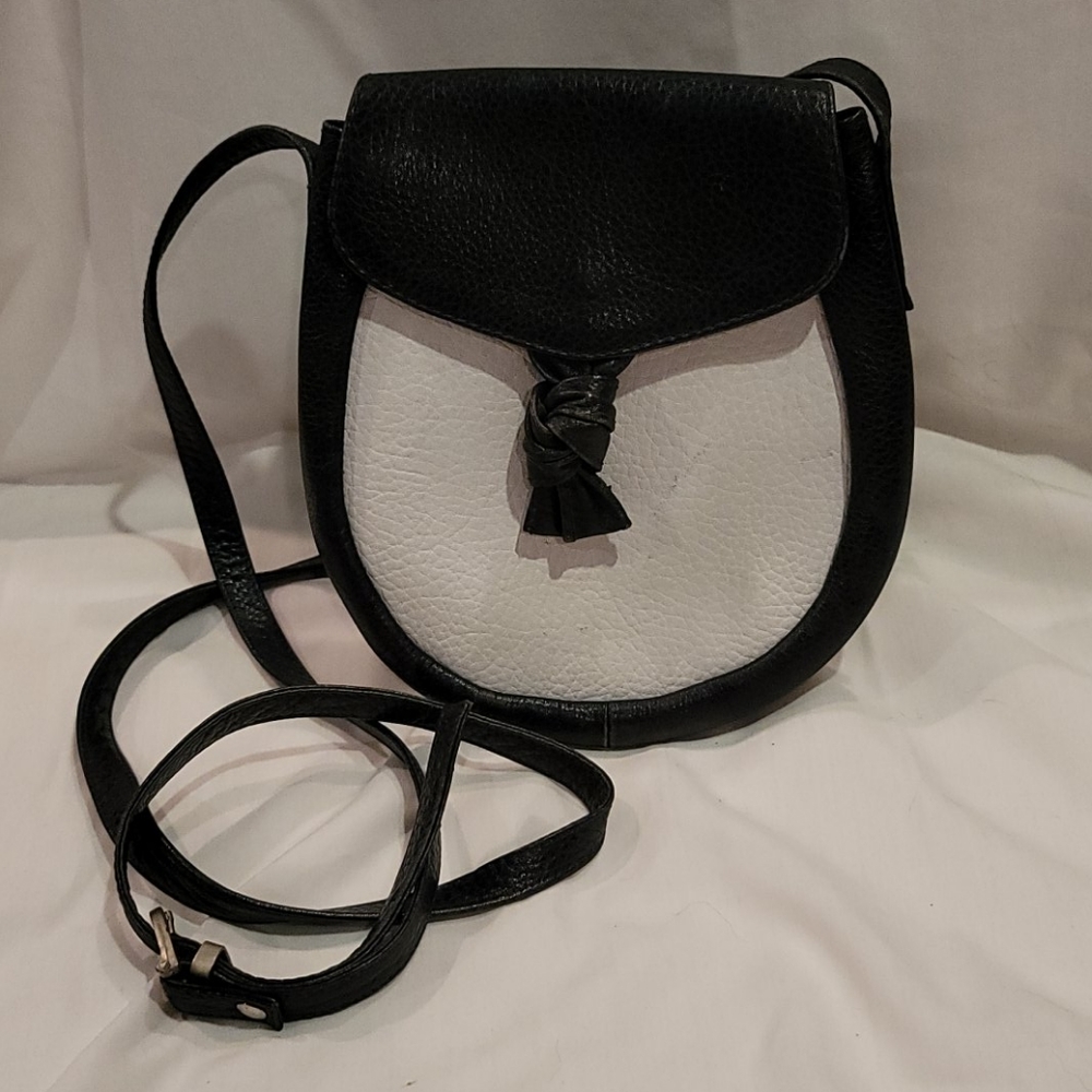 Vintage Unisa Domed Colorblock Leather Crossbody